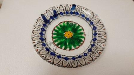 Enameled glass plate by the author Josep Maria Gol